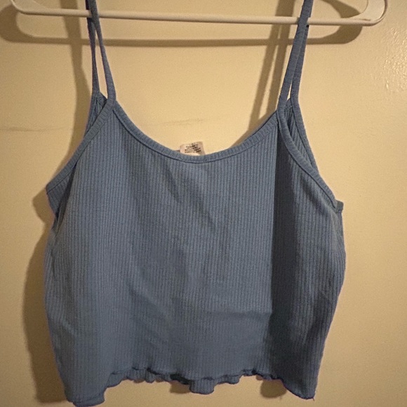 Blue V-neck crop top - Picture 2 of 2
